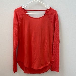 Prana Long Sleeve T-Shirt Orange Medium